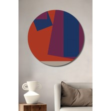 Teona Ahşap Dekoratif Ahşap Yuvarlak Tablo Soyut Geometri