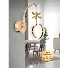 Aurea Model Sarkıt 3 Renk Gold Kaplama Oturma Yatak Mutfak Çocuk Odası Duvar LED Aplik