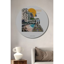 Teona Ahşap Dekoratif Ahşap Yuvarlak Tablo Rio De Janeiro