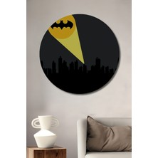 Teona Ahşap Dekoratif Ahşap Yuvarlak Tablo Batman Sinyali