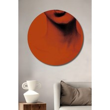 Teona Ahşap Dekoratif Ahşap Yuvarlak Tablo Turuncu Büyü