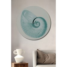 Teona Ahşap Dekoratif Ahşap Yuvarlak Tablo Deniz Kabuğu