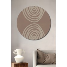 Teona Ahşap Dekoratif Ahşap Yuvarlak Tablo Yin Yang Hilal