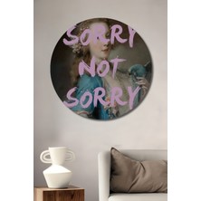 Teona Ahşap Dekoratif Ahşap Yuvarlak Tablo Üzgün Değilim