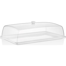 GastroPlast Kırılmaz (Pc) Fanus ve Tepsi Seti (325 x 527 Mm) - Kafe, Pastane ve Restoranlar Için Servis Seti - Profesyonel Servis ve Sunum Ekipmanı