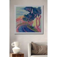 Teona Ahşap Dekoratif Ahşap Dikdörtgen Tablo Renkli Yolu