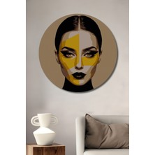 Teona Ahşap Dekoratif Ahşap Yuvarlak Tablo Renkli Yüzler