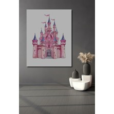 Teona Ahşap Dekoratif Ahşap Dikdörtgen Tablo Pembe Şato