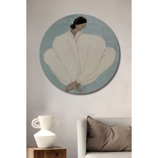 Teona Ahşap Dekoratif Ahşap Yuvarlak Tablo Dingin Yansıma