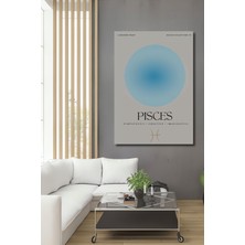 Teona Ahşap Dekoratif Ahşap Dikdörtgen Tablo Balık Burcu