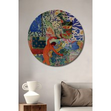 Teona Ahşap Dekoratif Ahşap Yuvarlak Tablo Henri Matisse