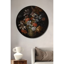 Teona Ahşap Dekoratif Ahşap Yuvarlak Tablo Çiçek Vazosu