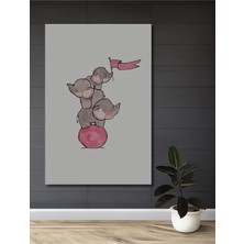 Teona Ahşap Dekoratif Ahşap Dikdörtgen Tablo Fil Dengesi