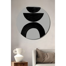 Teona Ahşap Dekoratif Ahşap Yuvarlak Tablo Soyut Şekiller