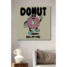 Teona Ahşap Dekoratif Ahşap Dikdörtgen Tablo Donut Neşesi