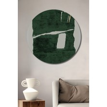 Teona Ahşap Dekoratif Ahşap Yuvarlak Tablo Yeşil Soyutluk