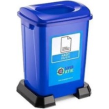 Loremp Geri Dönüşüm Kutusu Kağıt Atık Plastik Atık Cam ve Sıfır Atık Kutuları 50 Lt - 1 Adet