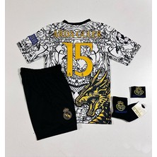 Candy Cup R.madridd 2024-25 Yeni Sezon A.r.d.â-Gülêr Özel Konsept Çocuk Forması 4'lü Armalı Set (Black-White)