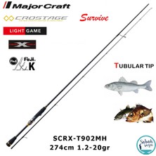Major Craft Crostage Survive SCRX-T902MH Tubular 2.74MT 1.2-20GR (2p) Lrf+Microjig Kamış