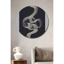 Teona Ahşap Dekoratif Ahşap Yuvarlak Tablo Beyaz Kıvrım