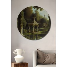 Teona Ahşap Dekoratif Ahşap Yuvarlak Tablo Büyülü Bahçe