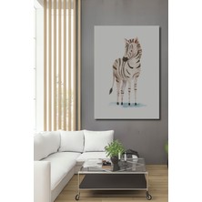 Teona Ahşap Dekoratif Ahşap Dikdörtgen Tablo Zebra Masalı