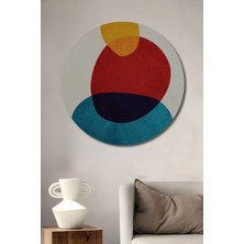 Teona Ahşap Dekoratif Ahşap Yuvarlak Tablo Renkli Denge