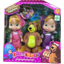 2 Maşa ve 1 Adet Koca Ayı Figür Oyuncak 12-15 cm