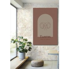 Teona Ahşap Dekoratif Ahşap Dikdörtgen Tablo Boğa Burcu