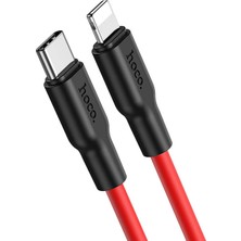 MegaSepet Hoco X21 Plus Pd 20W Type-C To iPhone Lightning Silikon Hızlı Şarj ve Data Kablos - ME001W-50ZTD