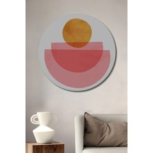 Teona Ahşap Dekoratif Ahşap Yuvarlak Tablo Güneşin Doğuşu
