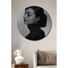 Teona Ahşap Dekoratif Ahşap Yuvarlak Tablo Audrey Hepburn