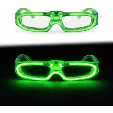 MegaSepet Yeşil LED Işıklı Parti Gözlüğü 3 Modlu – Glow &amp; Gece Eğlence Gözlüğü