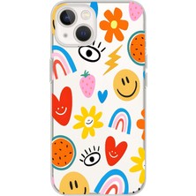 Manitoba Iphone 15 Plus Uyumlu Baskılı Yumuşak Silikon Şeffaf Telefon Kılıfı