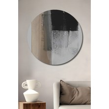 Teona Ahşap Dekoratif Ahşap Yuvarlak Tablo Soyut Renkler