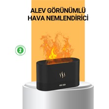 MegaSepet Modern Tasarımlı Alev Efektli LED Aromaterapi Hava Nemlendirici - ME001W-51S8C3