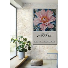 Teona Ahşap Dekoratif Ahşap Dikdörtgen Tablo Gül Motifi