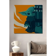 Teona Ahşap Dekoratif Ahşap Dikdörtgen Tablo Bebek Yoda