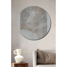 Teona Ahşap Dekoratif Ahşap Yuvarlak Tablo Soyut Düşler