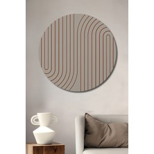 Teona Ahşap Dekoratif Ahşap Yuvarlak Tablo Retro Desenler