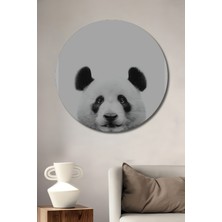 Teona Ahşap Dekoratif Ahşap Yuvarlak Tablo Sevimli Panda