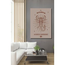 Teona Ahşap Dekoratif Ahşap Dikdörtgen Tablo Akrep Burcu