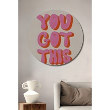 Teona Ahşap Dekoratif Ahşap Yuvarlak Tablo Başarabilirsin