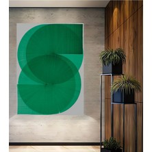 Teona Ahşap Dekoratif Ahşap Dikdörtgen Tablo Yeşil Döngü