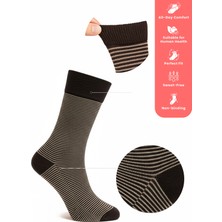 Morvarid 7'li Pamuk Erkek Soket Çorap Seti - Karışık Renkli Çemberli Çorap