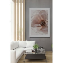 Teona Ahşap Dekoratif Ahşap Dikdörtgen Tablo Pembe Çiçek