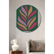 Teona Ahşap Dekoratif Ahşap Yuvarlak Tablo Bahçe Çiçeği