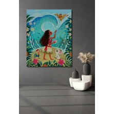 Teona Ahşap Dekoratif Ahşap Dikdörtgen Tablo Moana Macera Çerçeve Görünümlü