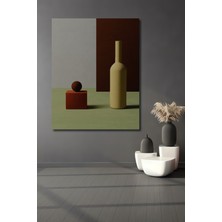 Teona Ahşap Dekoratif Ahşap Dikdörtgen Tablo Başak Şişesi