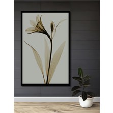 Teona Ahşap Dekoratif Ahşap Dikdörtgen Tablo Şeffaf Zambak Çerçeve Görünümlü